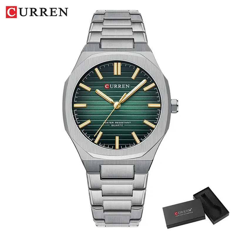 Curren Green Dial Silver-tone Men’s Watch | 8456